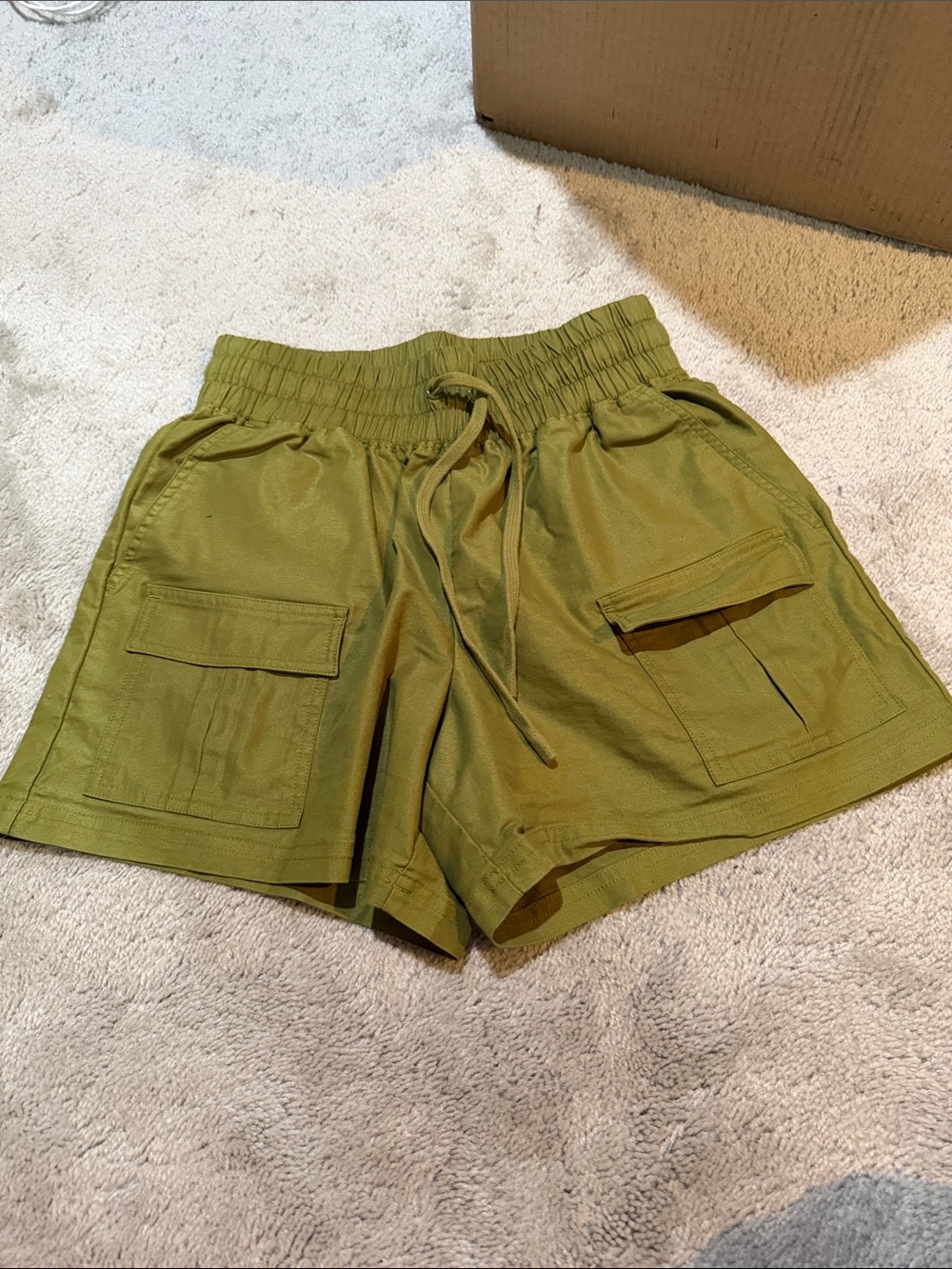 Fabletics Olive Cargo Pull-On Shorts